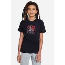 Tshirthane God Of War Baskılı Unisex Çocuk Siyah T-Shirt (528306616)