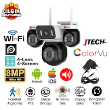 Esvision Es-5804 4kamera 8mp Wi-fi Model Ptz Akıllı Kamera