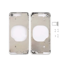 Apple Uyumlu iPhone 8 Kasa Boş Kamera Lensi Sim Kart Tepsisi Yan Tuşlarla Kasa Boş Beyaz