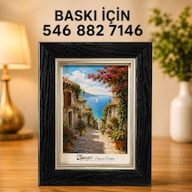 Gold Detaylı Siyah Çerçeveli Masaüstü Dekoratif Fotoğraf Çerçevesi