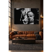Fida Baba Filmi Fısıldaşma Sahnesi Siyah Beyaz Canvas Tablo Beyaz - Siyah