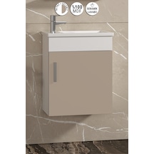 Lale 42x24 Cm Beyaz-selenit Mdf Seramik Lavabolu Asma Banyo Alt Dolabı