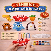 Tineke 6 Adet Çocuklar Için Kendin Yap Montessori Keçe Dikiş El Sanatları Seti 3 Yaş Üzeri Çocuklar Için 6  Pcs