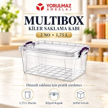 Poly Time 2 No Kiler Saklama Multibox 1.75 Lt E501 Şeffaf Ve Pratik Gıda Saklama Kabı