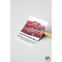 Toyota Supra Mk4 Jdm Poster, Çerçevesiz Yüksek Kalite Duvar Afişi - Oto Severlere Özel Hedi No:1047