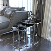 Zigon sehpa,metal zigon sehpa,servis sehpası,çay zigon sehpası,3'lü zigon sehpa,kaliteli sehpa  Renk MERMER DESEN