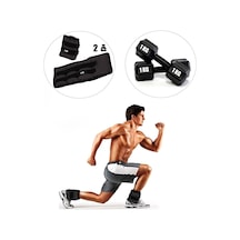 2 Kg X 2 Adet Siyah El Ayak Bileği Ağırlığı + Dambıl Set Siyah