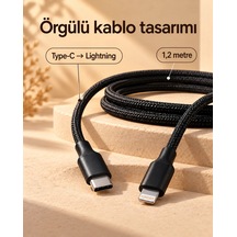 Mey İthalat Type C Lightning Örgülü Şarj Ve Veri Kablosu 2 Metre -