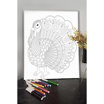 Kuş 4 40x30cm Çocuklar Için Özel Boyanabilir Tablo Mandala Tablo Kalem Hediyesi Yoktur.