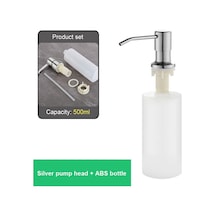 Gümüş-mutfak Lavabo Uzatma Tüpü Kiti İçin Sabunluk Yedek Metal Lavaboya Monte Güverte Tezgahı Altında