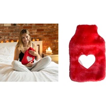 Sıa Sıcak Su Torbası Peluş Kalpli Termofor Pembe 26 x 17 x 2 CM 1 L