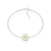 Brezza Lusso Jewelry 925 Ayar Mineli Papatya Gümüş Bileklik
