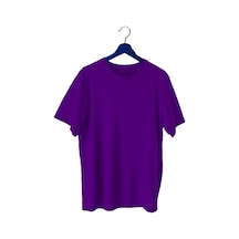Bluu Basic T-Shirt Bisiklet Yaka (528818918) Mor