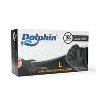 Supertrend Siyah Çok Amaçlı Nitril Muayene Eldiveni L Beden 100 Adet - Mdr