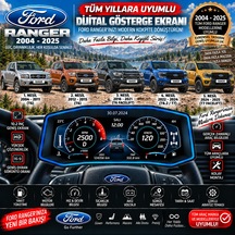 Ford Ranger 2004-2026 Model Uyumlu Harici Digital Gösterge Odb Ekran Arıza Göstergesi Turbo Gösterge Hayalet Ekran
