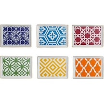Porland Morocco 6lı Kahvaltı Tabağı 18x13cm Beyaz