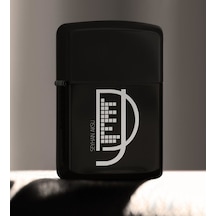 Bk Gift Kişiye Özel Mesleki Dj Benzinli Siyah Metal Çakmak - 2