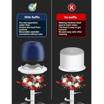 Mükemmel Elektrikli Sarımsak Doğrayıcı Gıda Doğrayıcı Kablosuz Mini Sarımsak Aletleri Soğan Sarımsak Sebze Kesici Sarımsak Presi Kırıcı Siyah