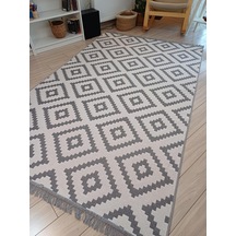 Kilim Çift Taraflı Dokuma Kilim Gri-beyaz 80 200cm Diğer
