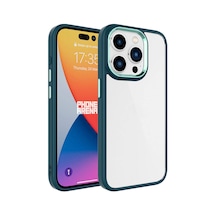 Apple Uyumlu iPhone 15 Pro Tchs Krom Kılıf-koyu Yeşil Koyu Yeşil
