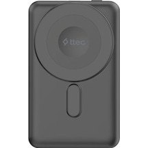 Ttec Recharger M 10.000mah Magsafe Uyumlu Pd 20w Lightning Ve Usb-c Dahili Kablolu Stantlı Taşınabil Siyah