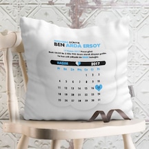 Kişiye Özel Takvimli Doğum Hatırası Erkek Bebek Dekoratif Beyaz Y (246563024)