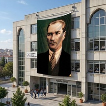 Sivil Başkumandan Gazi Mustafa Kemal Atatürk Poster Bayrak Raşel Kumaş 6x9 Metre Ata6 Diğer