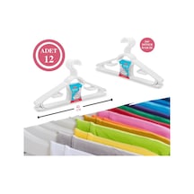FLORA BÜYÜK BOY SMART ELBİSE ASKISI 12'Lİ 42 cm F312 Beyaz