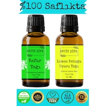 Saf Kafur Yağı Ve Limon Uçucu Yağı - 10ml + 10ml 20 ML
