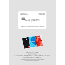 Patrick Bateman - Papara, Tosla, Otobüs Kart Kaplama Stickeri Kredi Kartı Için Diğer