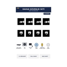Dahua 8 Kameralı 5mp Güvenlik Kamera Seti 5mp Full Color Sesli Dome+bullet 2tb 11 Gün Kayıt