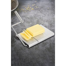 Komple Çelik 5 Yedek Bıçaklı Çok Amaçlı Peynir Salam Kek Pasta Dilimleyici Mt104 Gri