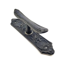 Hubrendy Kargo Antika Tarz Dekoratif Pirinç Çiçekli Pencere Kolu - 165x38 Mm, Oksit Diğer