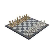 Gifthome Metal Satranç Takımı-seti büyük klasik parlak Taş Ve Gri