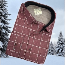 Klasik %100 Cotton Uzun Kollu Terletmeyen Kışlık Flanel Kumaş Çok Renkli Gömlek Regular Kalıp -10505 Çok Renkli