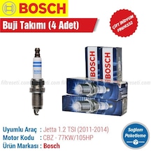Vw Jetta 1.2 Tsı Bosch Çift İridyum Buji Takımı 2011-2014