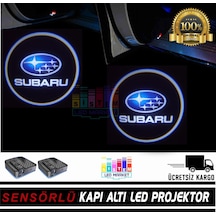 Subaru Araçlar İçin Pilli Yapıştırmalı Kapı Altı Led Logo