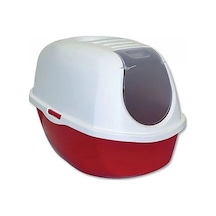 Moderna Smart Kapalı Kedi Tuvaleti Kırmızı 40x54x41 Cm