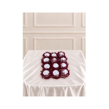 Bordo Ledli Kına El Mumu ,nedime Mumu , Düğün, Sünnet,bride,led Işıklı ,tealight Mum Pilli 12adet Bordo - 921394453