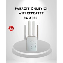 Mey İthalat 300mbps Wifi Menzil Genişletici 4 Antenli Wpa3 Güvenlikli Priz Tipi Repeater