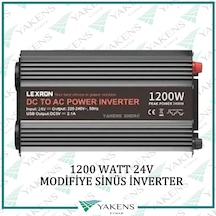 Lexron 1200 W 24V Modifiye Sinüs İnverter 1200 Watt 24 Volt-220V