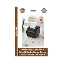 Özel Seri Cihaz Stok Etiketi Barkodlama Termal Yazıcı Trp-838x Siyah