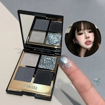 Dört Renkli Göz Farı Paleti Köpüklü Pembe Kahverengi Toprak Rengi Füme Göz Farı 01 8.5g 01 Garden Rose