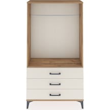 Arges Dolap Tek Raflı 3 Çekmeceli Tek Askılı 88x30x163 Çam-aytaşı Atlas Çam