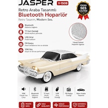 Jasper Jpr-1508 Nostaljik Araba Tasarımlı Bluetooth Hoparlör 10w Güçlü Ses Fm Radyo Usb Tf Kart Destekli 60458981