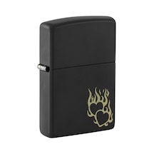 Zippo 218 Fire Heart Design Çakmak Çok Renkli