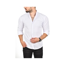 Deepsea Erkek Beyaz Slim Fit Dar Kesim Pamuklu Spor Gömlek Jakar Kumaş Likralı Gömlek 2500552 Beyaz Deepsea Erkek Beyaz Slim Fit Dar Kesim Pamuklu Spor Gömlek Jakar Kumaş Likralı Gömlek 2500552 Beyaz