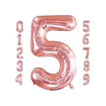Rakam Folyo Balon 34 İnç 76-82 Cm Rose Gold, 5 Genel