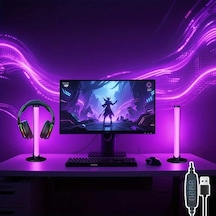 Chuangyinshop Amıll Rgbıc Masaüstü Led Lamba 2li Paket Parlaklık Ayarı Usb Oyun Aydınlatma
