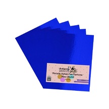 Mavi 35x50 Metalik Aynalı Fon Kartonu 5 Adet 1 Paket Artlantis Aynalı Metalik Fon Kartonu
